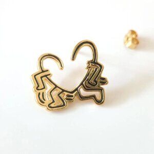 Earring Stud With A "Keith Haring" Inspired Design